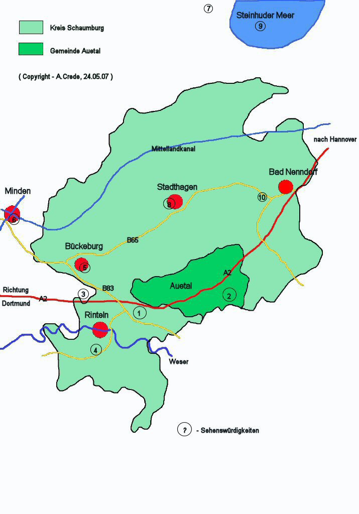 Karte Schaumburg